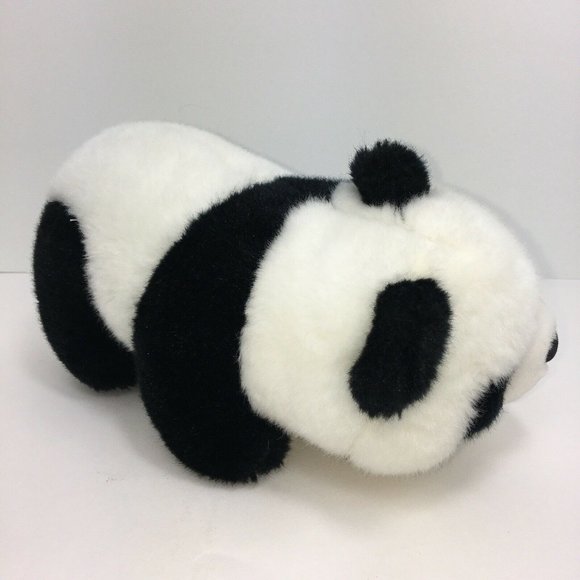 Panda Bear Plush Stuffed Animal 10" Black White Baby Standing Forest Animals - Picture 3 of 12